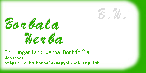 borbala werba business card